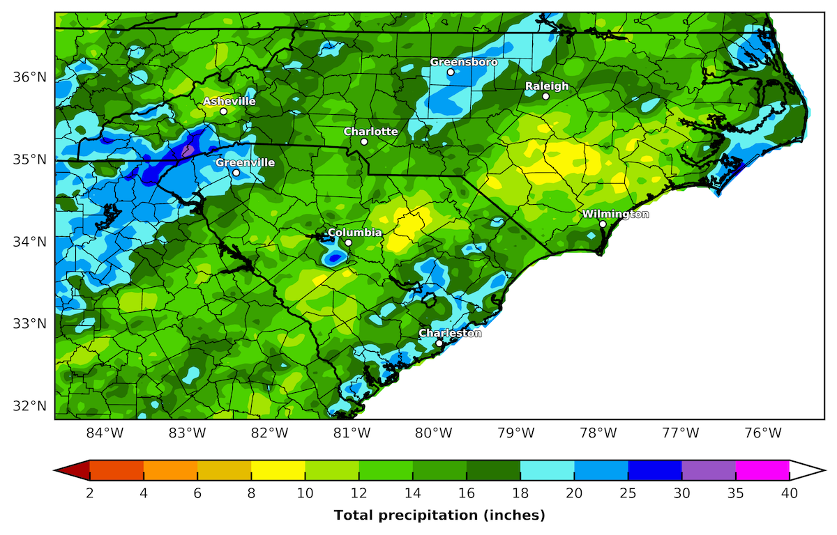 CPPP Carolinas Average Precipitation